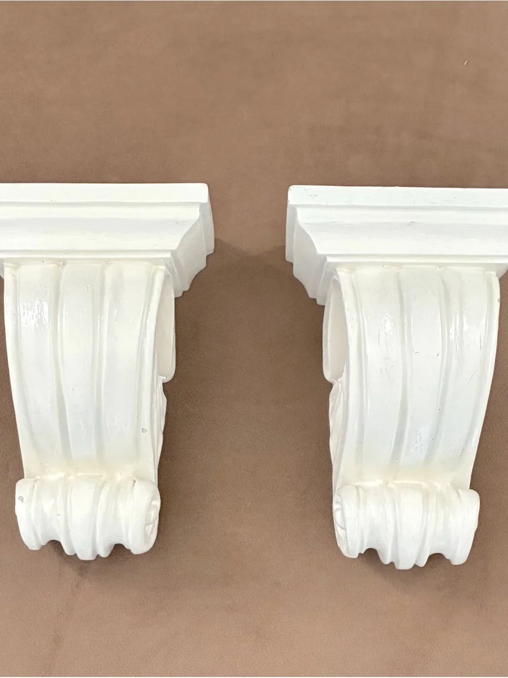 Pair of 6 inch Drapery sconce curtain rod holders.